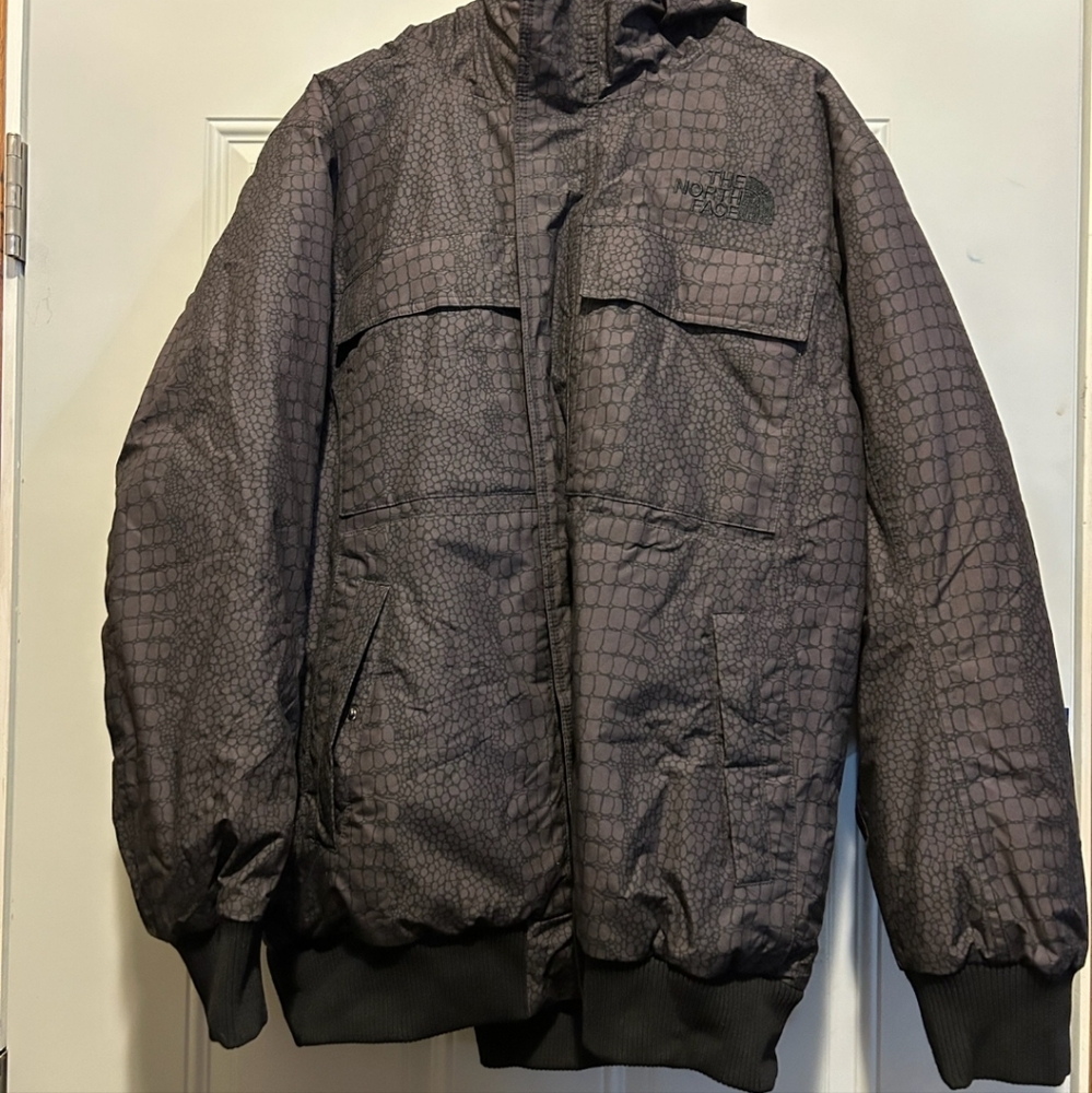 NWOT The North Face RARE Croc Gator Pattern Hood Gaitor Goose Down Parka Size XL